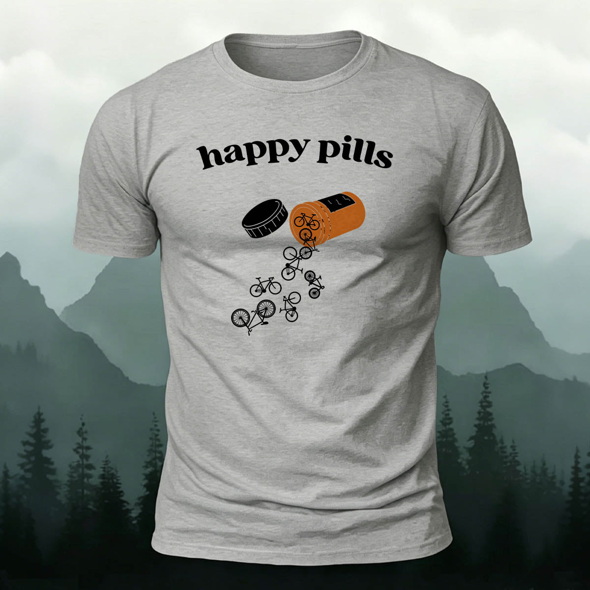 Cotton Happy Pills Printed Outdoor Cycling T-Shirt