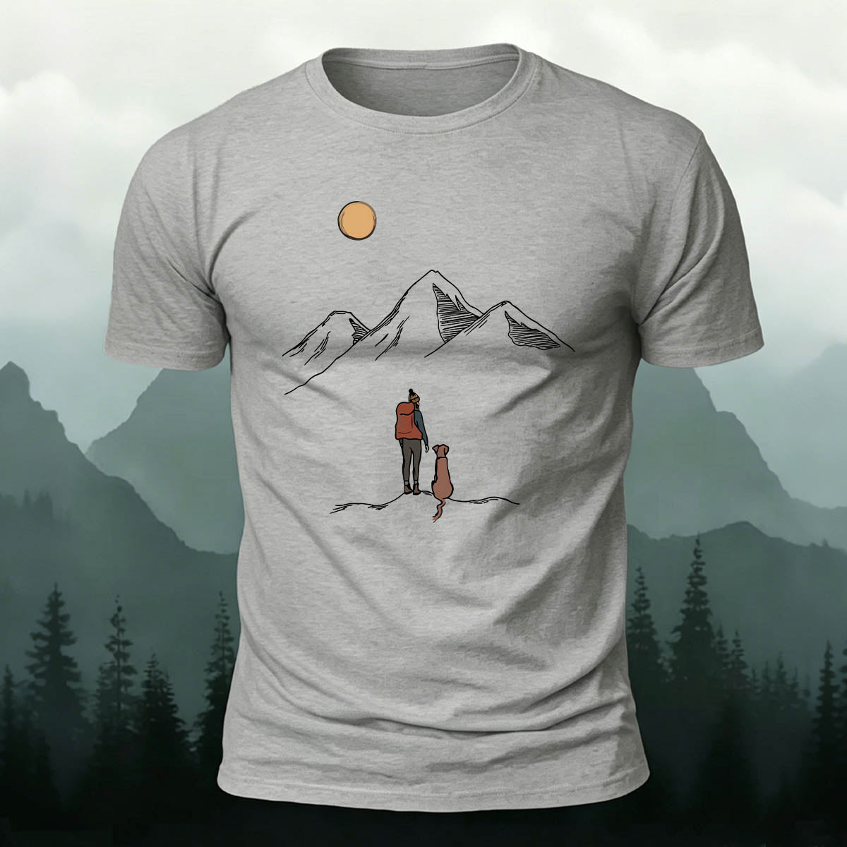 Snow Mountain Adventure Friends Casual Outdoor Cotton Tee
