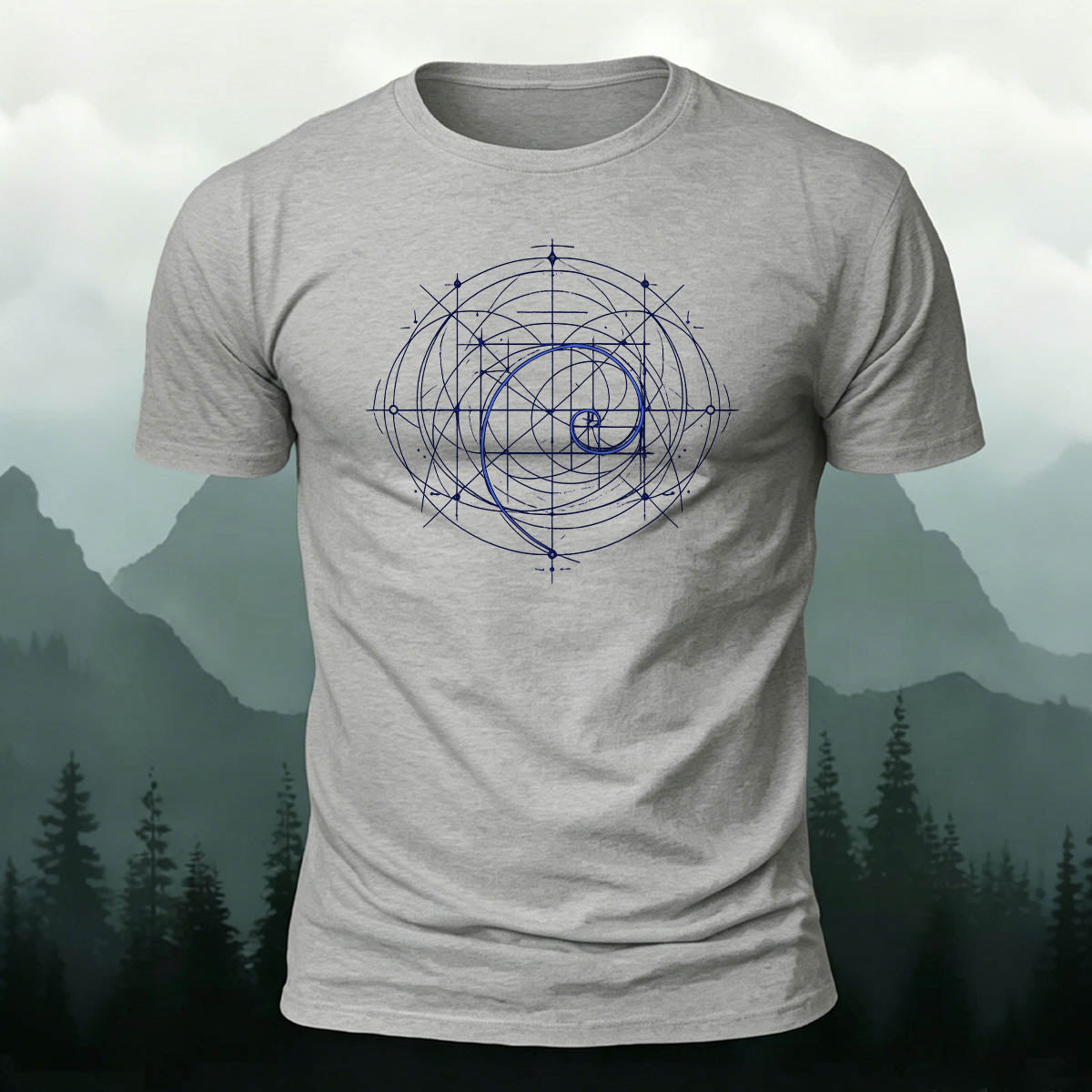 Combed Cotton Geometric Print Casual T-Shirt