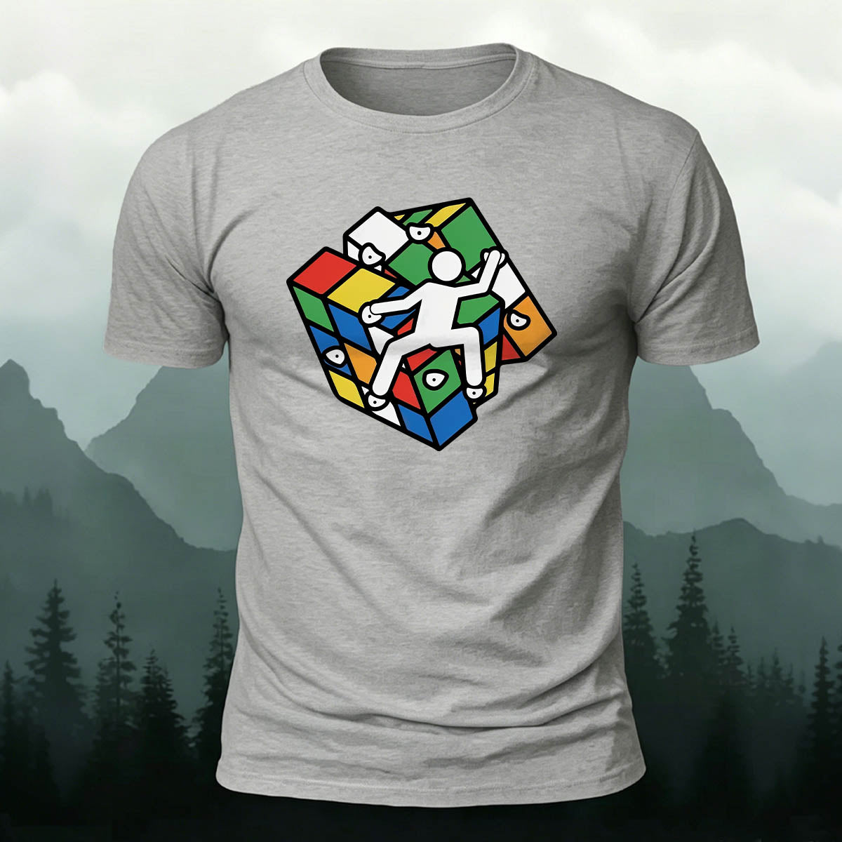 Climbing Cube Simple Casual Breathable T-Shirt