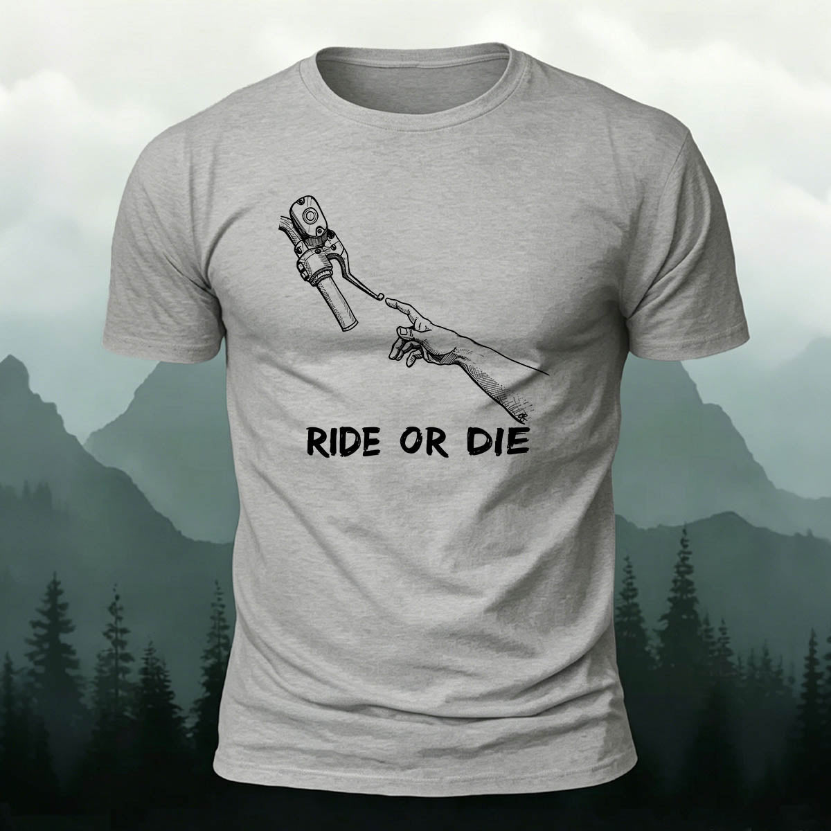 Cotton Ride Or Die Print Outdoor Cycling T-Shirt