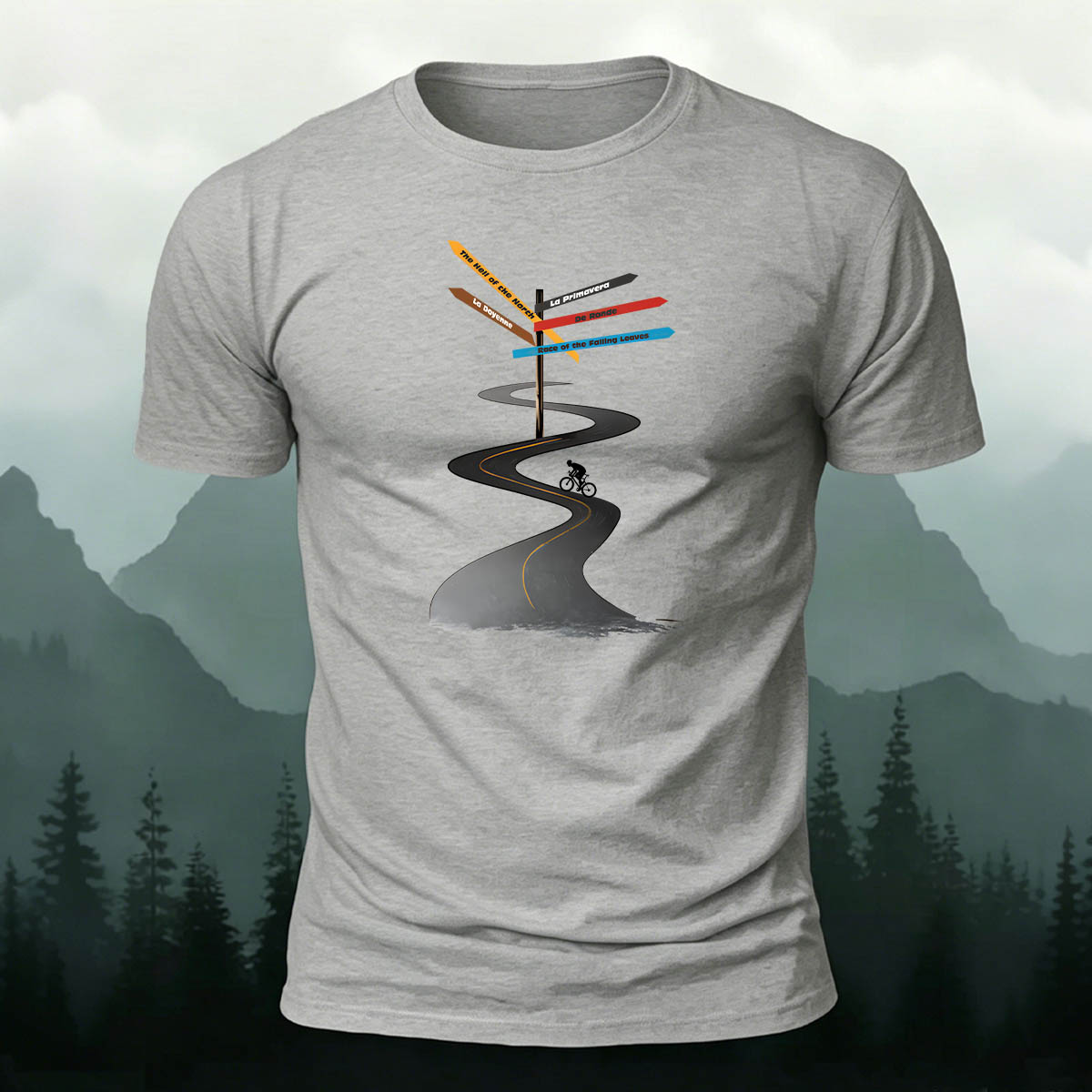 Combed Cotton Road Cycling Printed T-Shirt