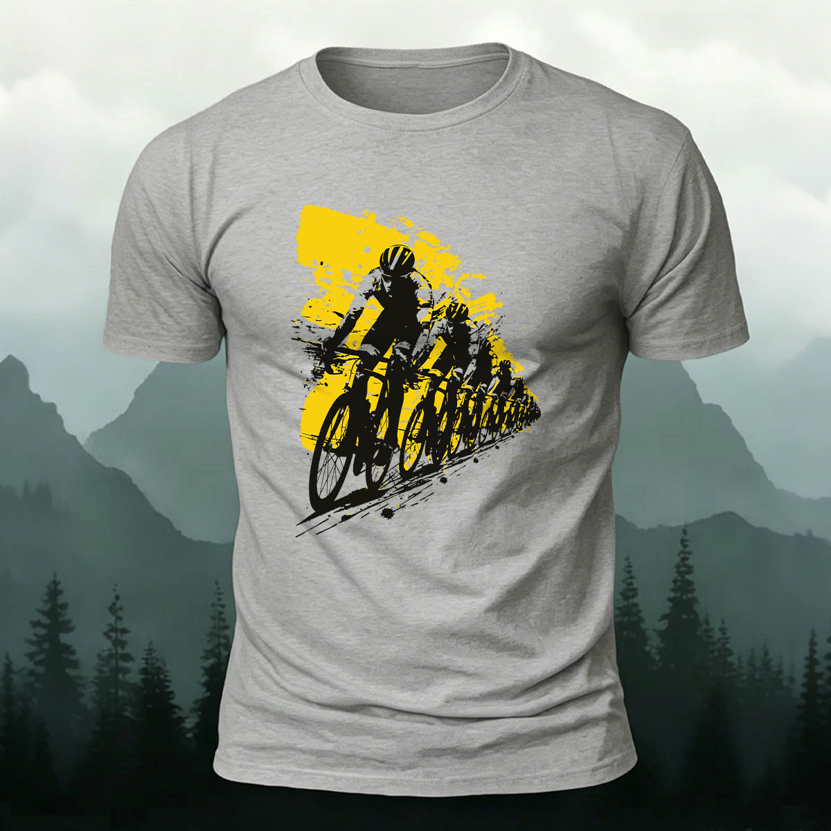 Cycling Team Art Print Comfortable Cotton T-Shirt