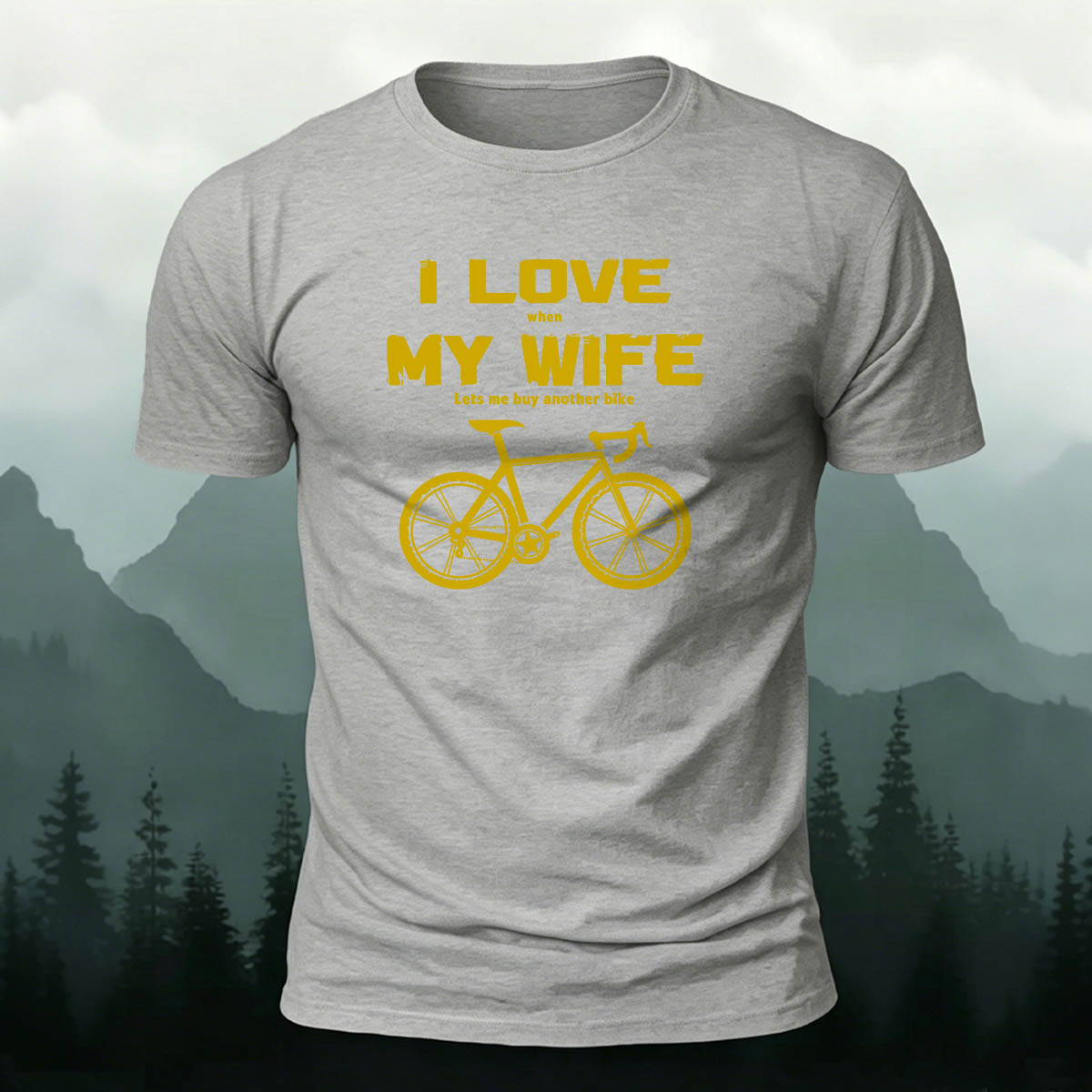 Cotton I Love My Wife Printed Outdoor Cycling T-Shirt