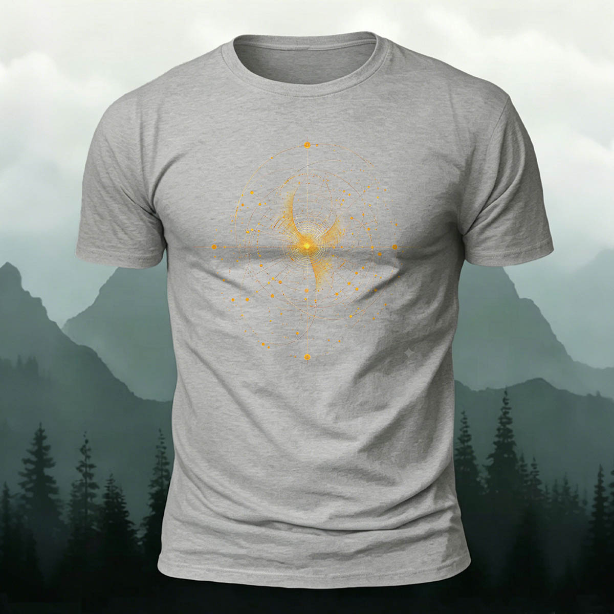 Cotton Universe Mystery Print Casual T-Shirt
