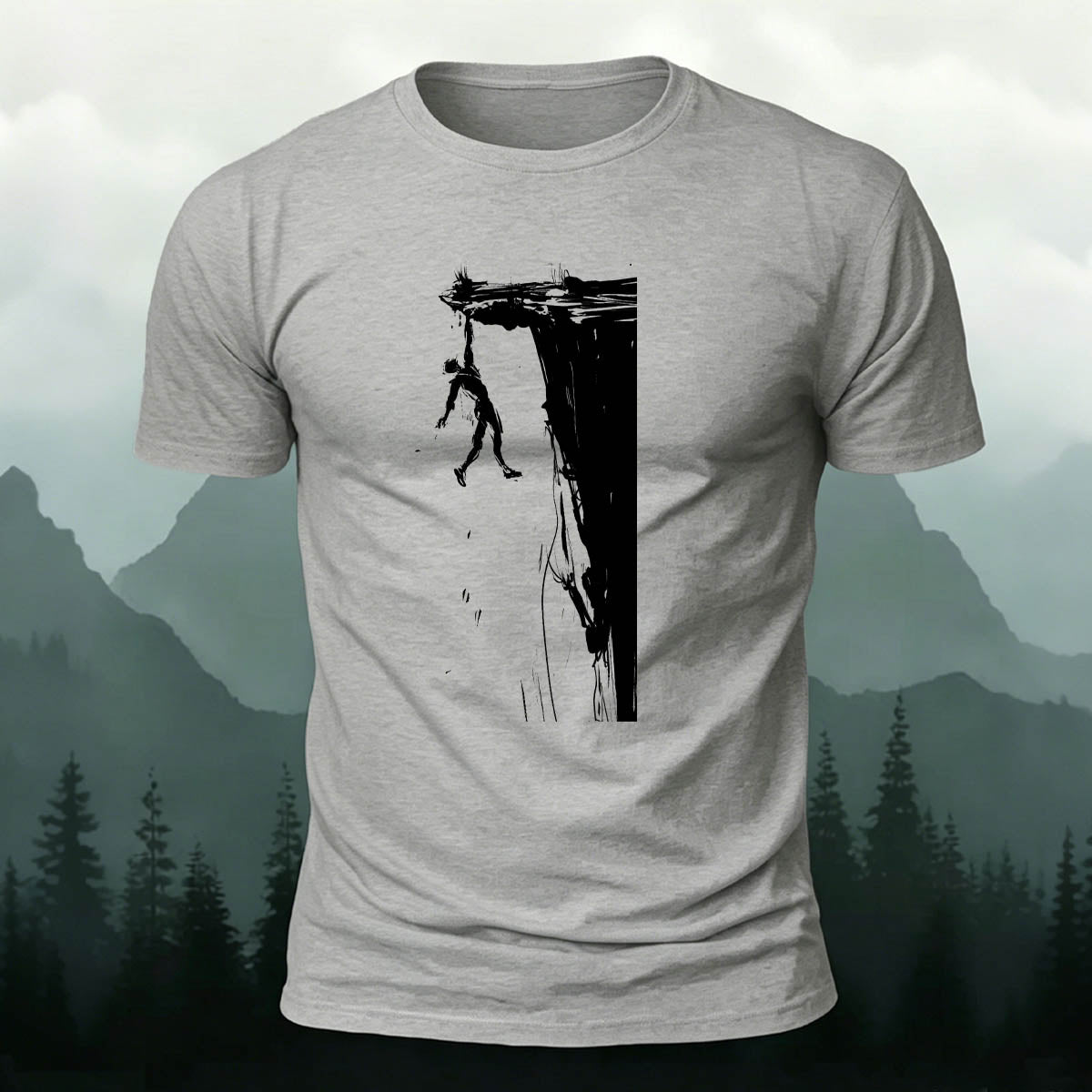 Rock Climbing Adventure Casual Outdoor Cotton T-Shirt