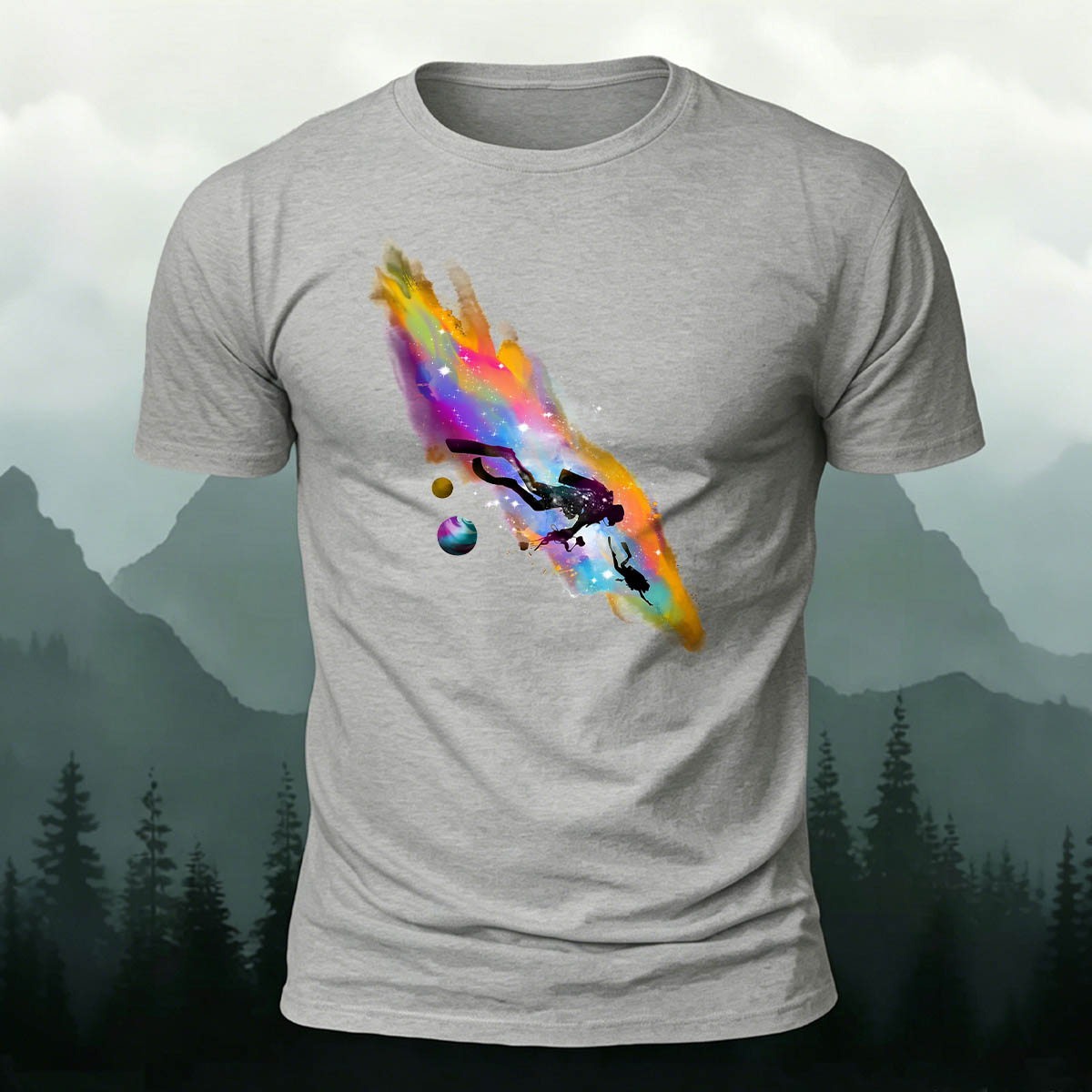 DTG Ocean Exploration Printed Simple Premium Cotton T-Shirt