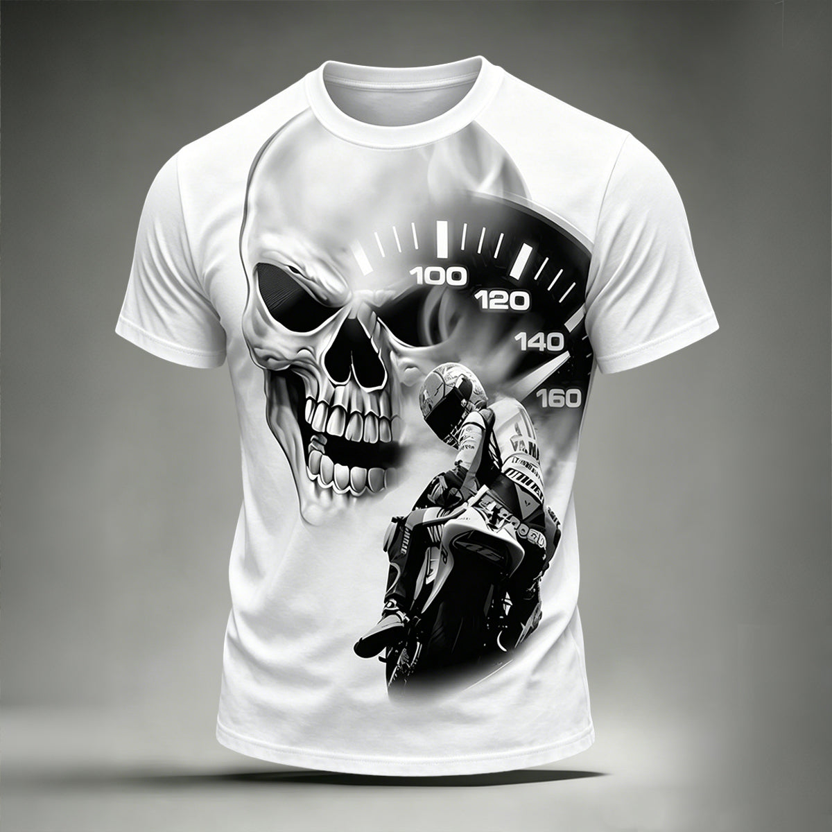 Cycling Warning Print Vintage Casual T-Shirt