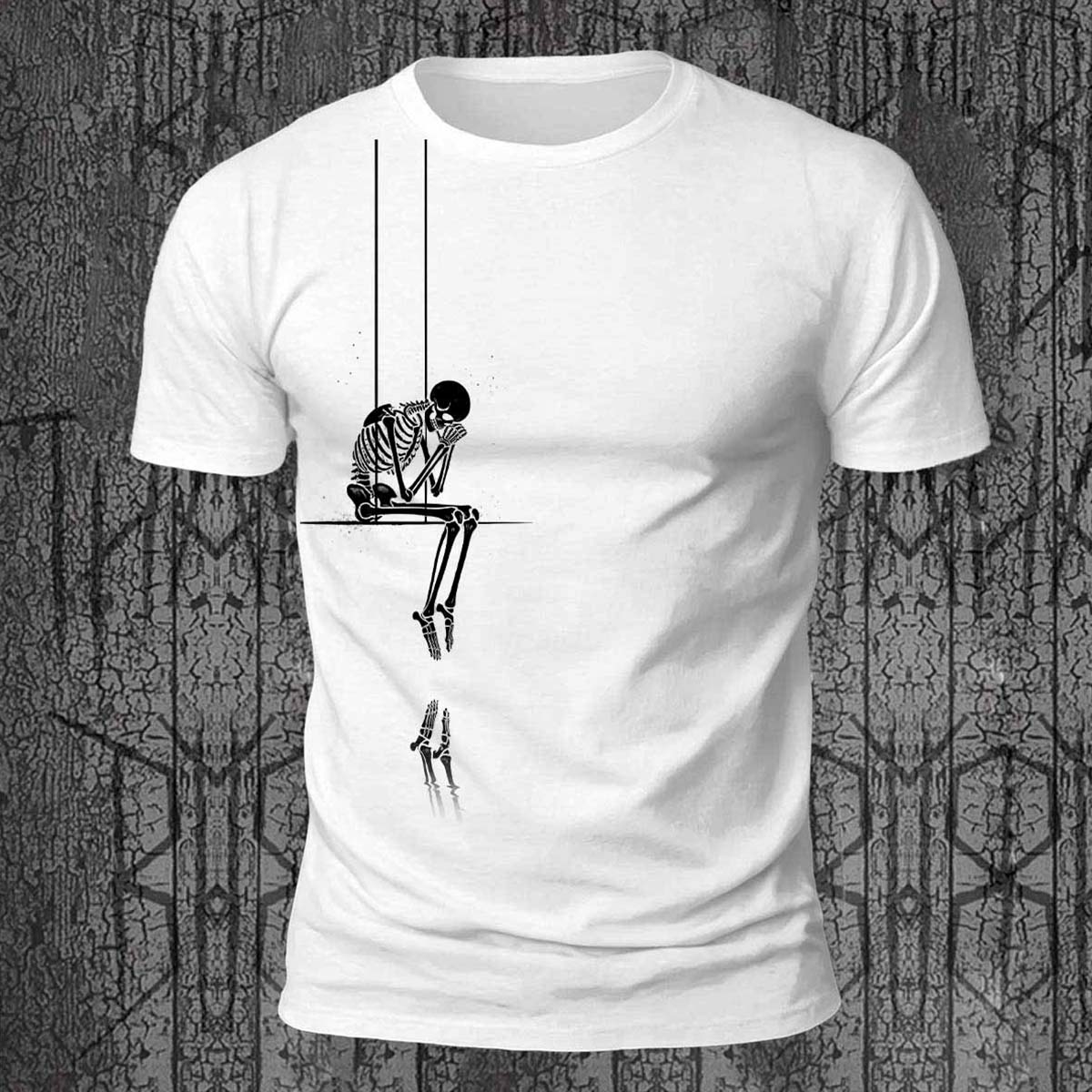 Creative Skull Print Trendy Premium Cotton T-Shirt
