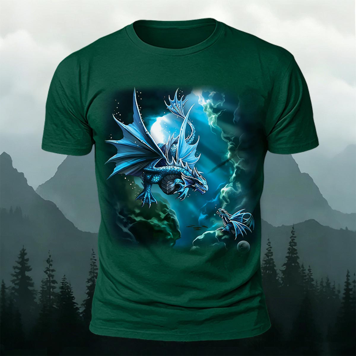 Western Fantasy Dragon Soft Breathable T-Shirt