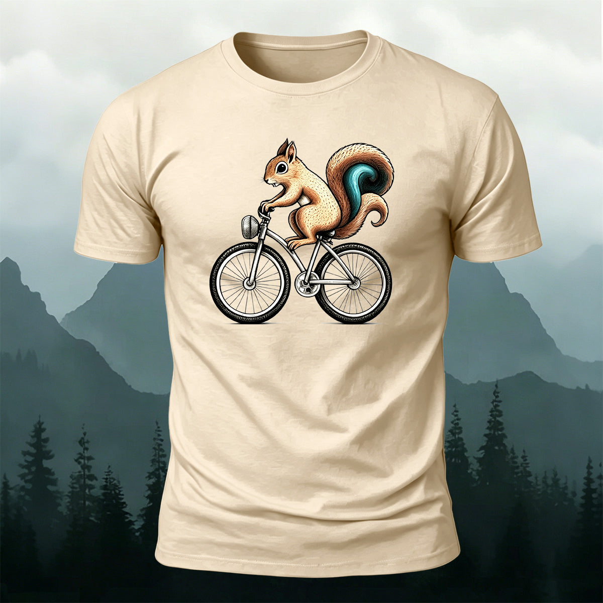 Musical Instruments and Hearts Fun Print Cotton T-Shirt Beige