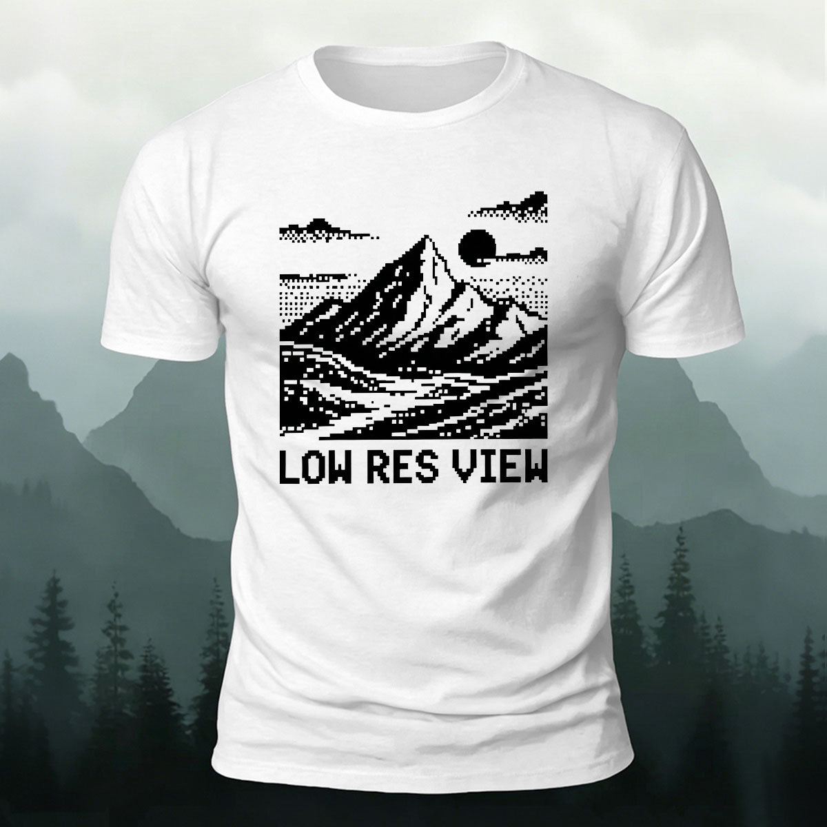 Landscape Pattern Mountain Style Comfortable T-shirt