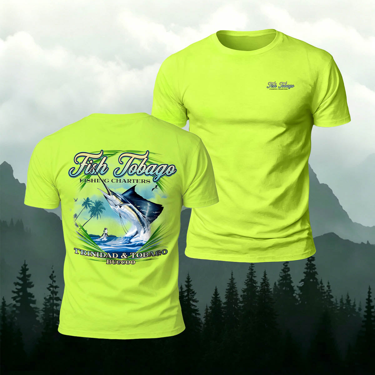 Fish & Jobago Casual Versatile 100% Cotton T-Shirt