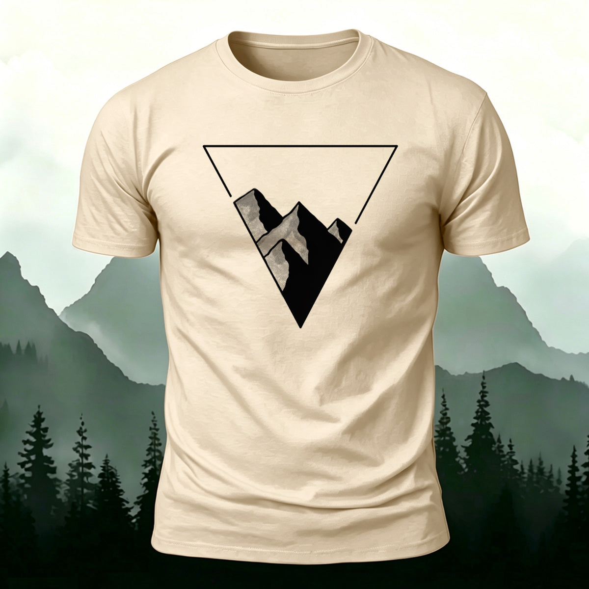 Triangle Pattern Fashion Outdoor Casual T-Shirt