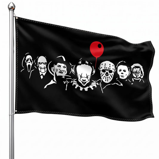 Polyester Horror Villains Portrait Flag