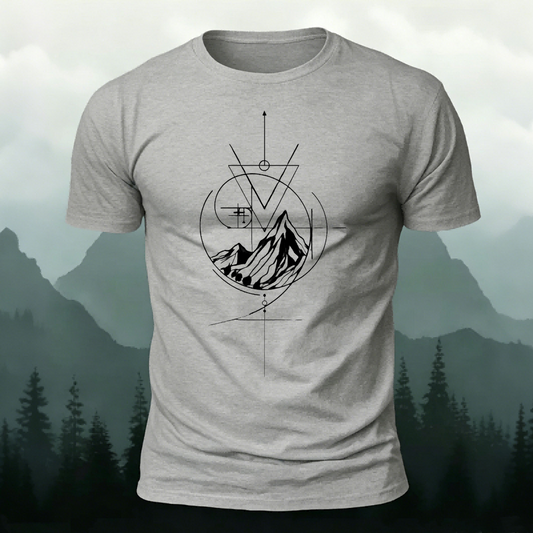 Mountain Pattern Outdoor Leisure Premium Cotton Tee