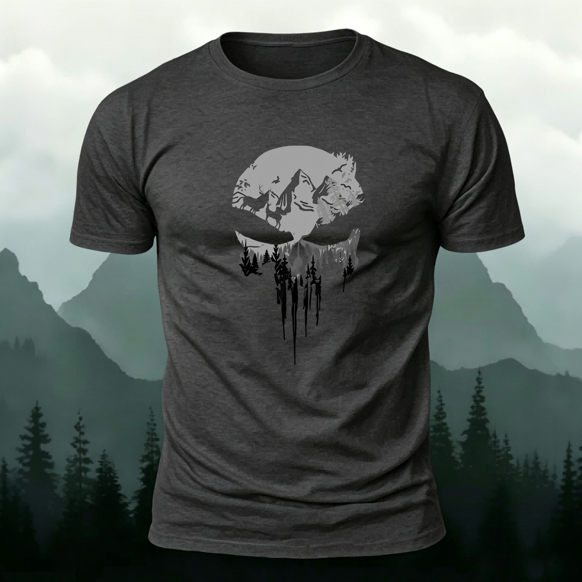 Valley Pattern Casual Outdoor Premium Cotton T-Shirt