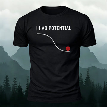 100% Cotton Humorous Physics Pun Print Casual Tee