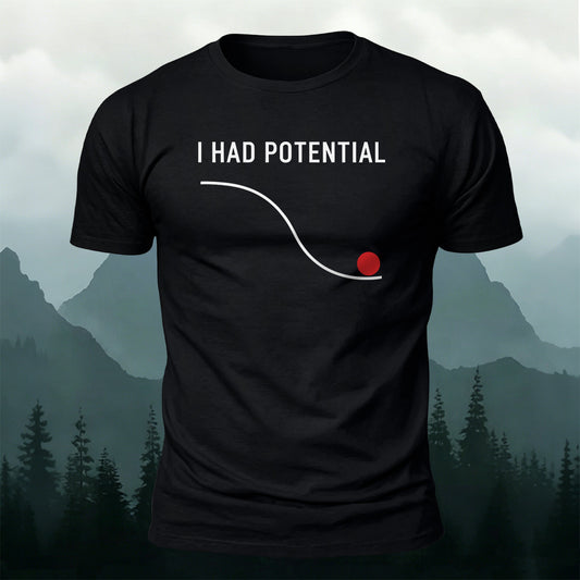 100% Cotton Humorous Physics Pun Print Casual Tee