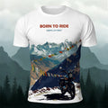 Mountain Bike Print Casual Comfort T-Shirt
