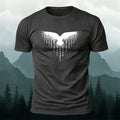 Cotton Viking Eagles Art Print Casual T-Shirt
