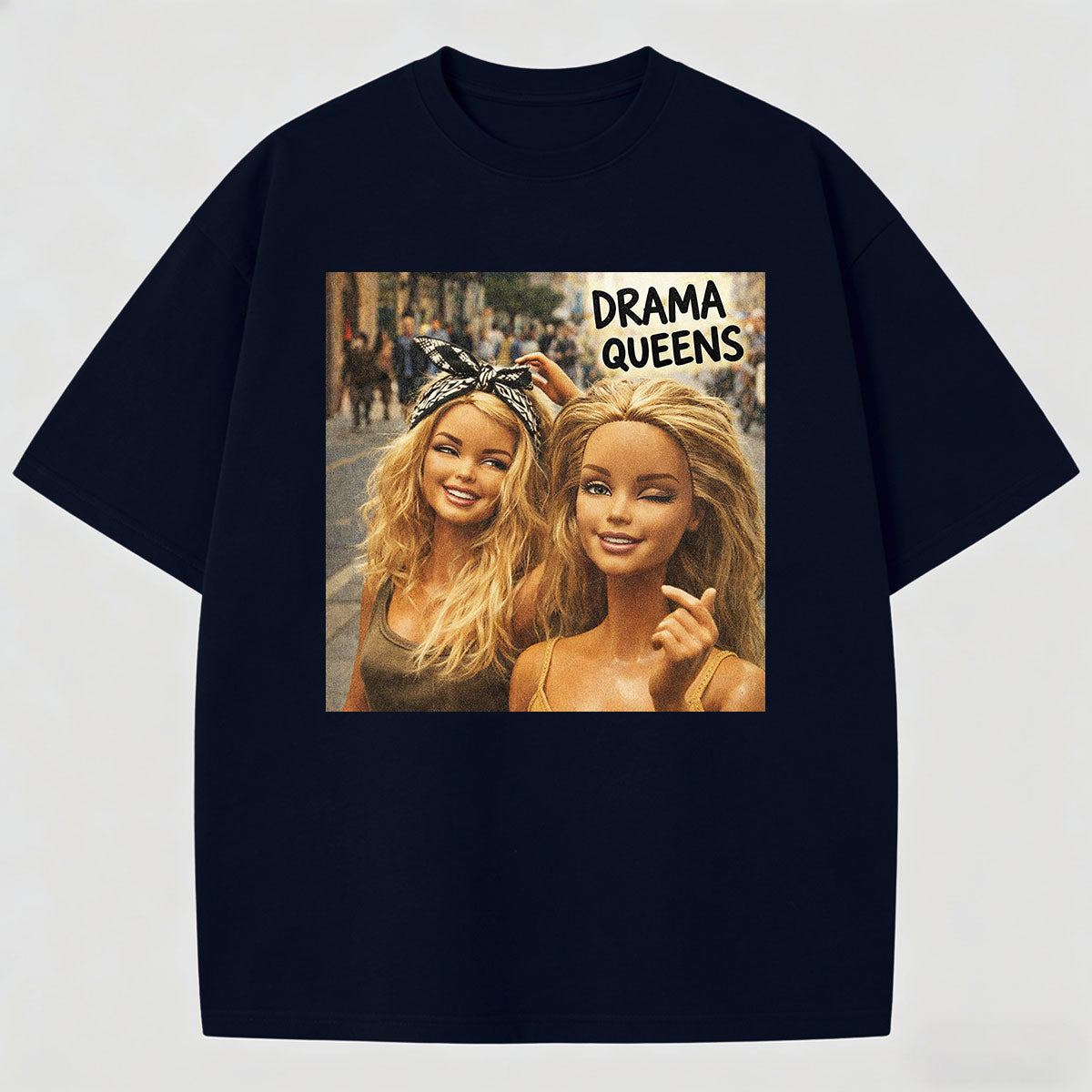 Meme Drama Queens Print Cotton T-Shirt