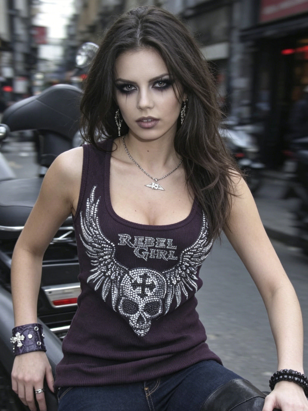 Spring and Summer Fitted Dark Gray Tank Top