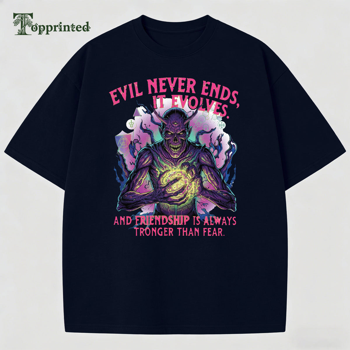 Evil Never Ends Stranger Things Casual T-shirt