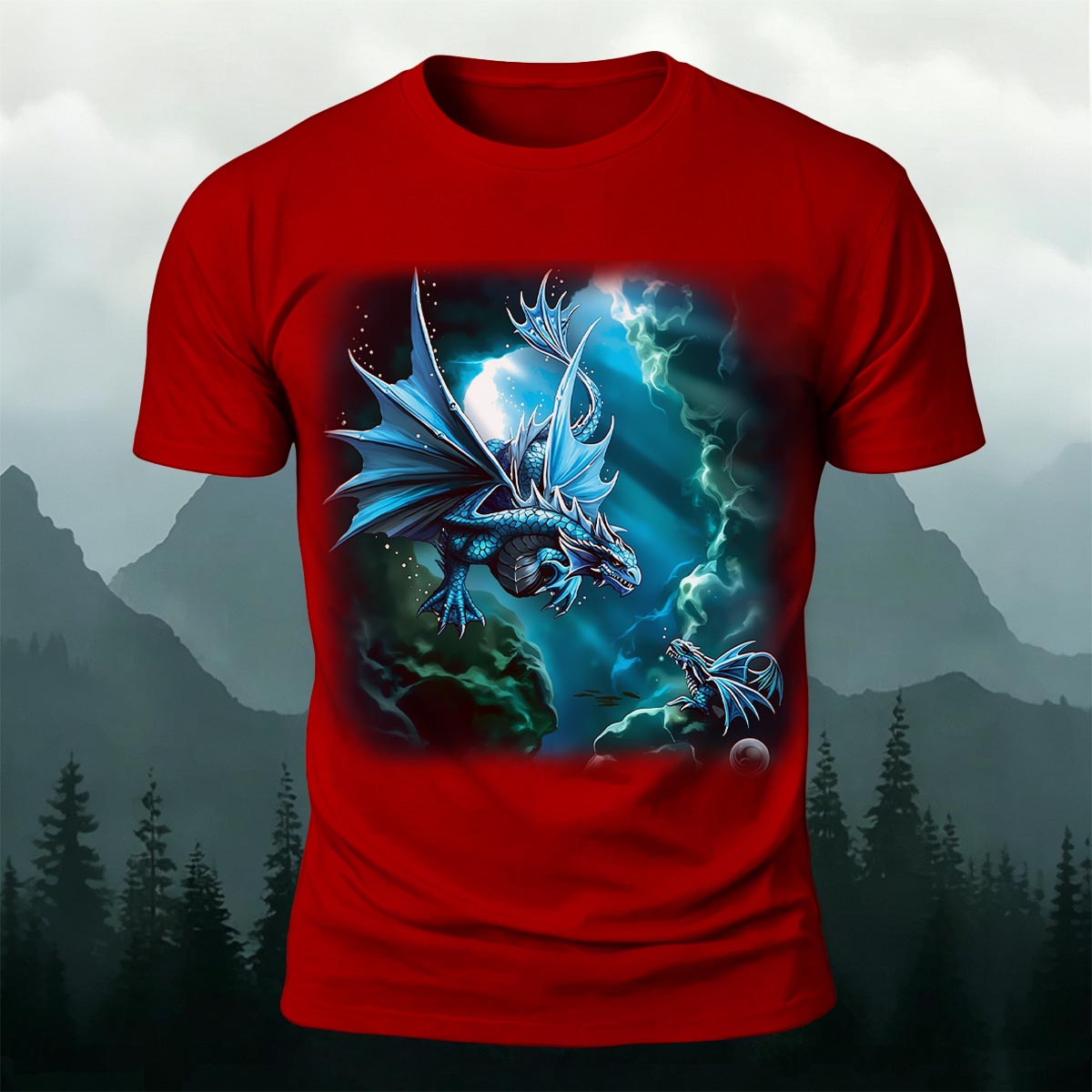 Western Fantasy Dragon Soft Breathable T-Shirt