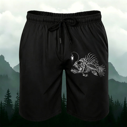 Lanternfish Pattern Outdoor Comfortable Shorts