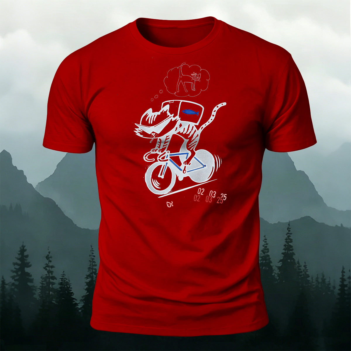 Falling in Love Cycling Series Printed Cotton T-Shirt