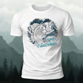 Retro Fish Fossil Print Comfortable Cotton T-Shirt