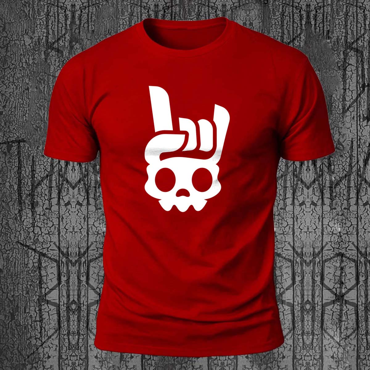 Quirky Gesture Print Casual Skin-Friendly T-Shirt