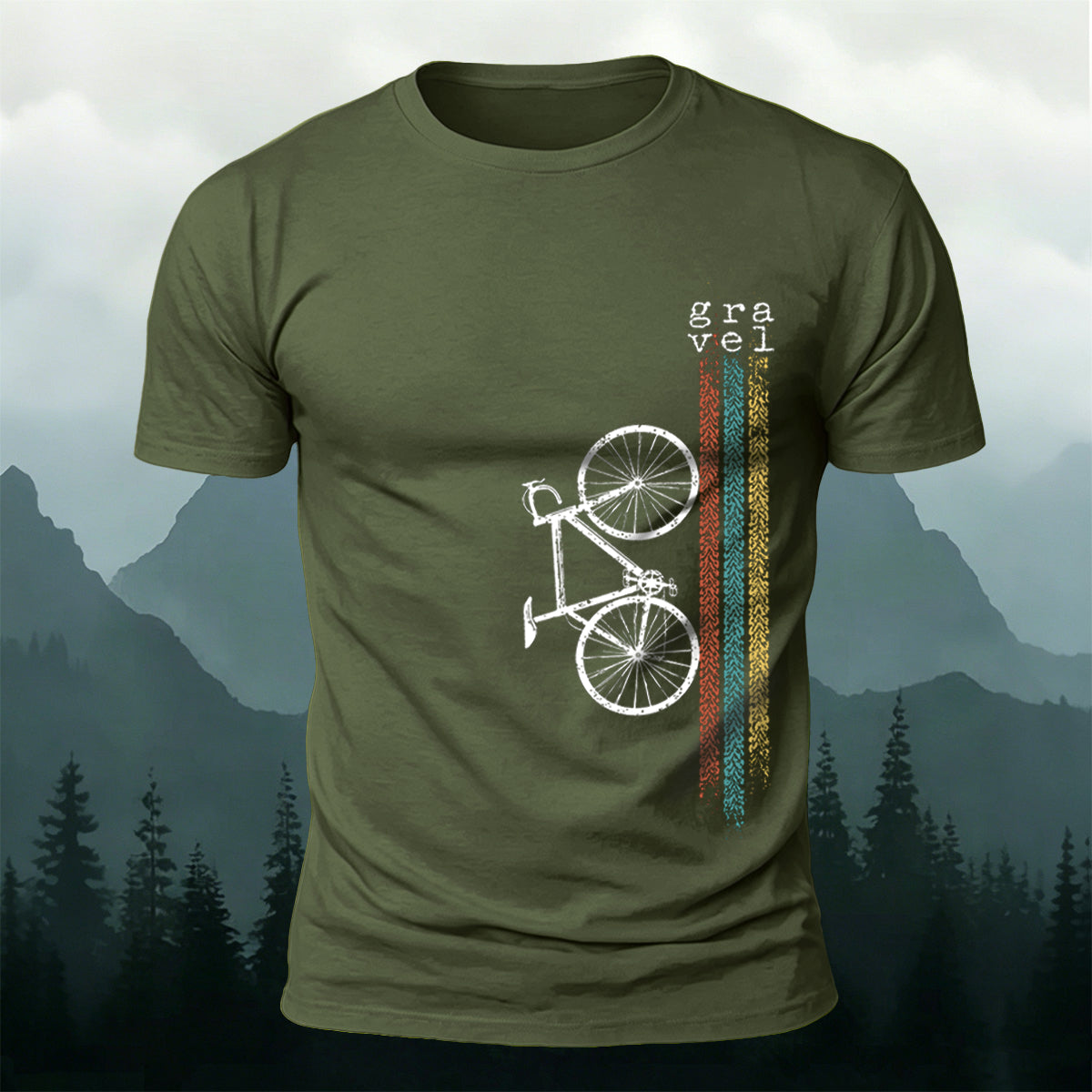 Minimalist Bicycle Graphic Casual Premium Cotton Tee