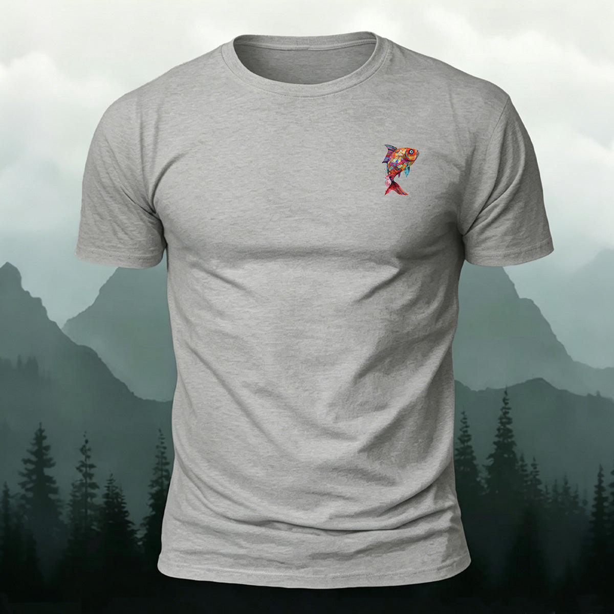 Colorful Fish Minimalist Fashion Skin-Friendly T-Shirt