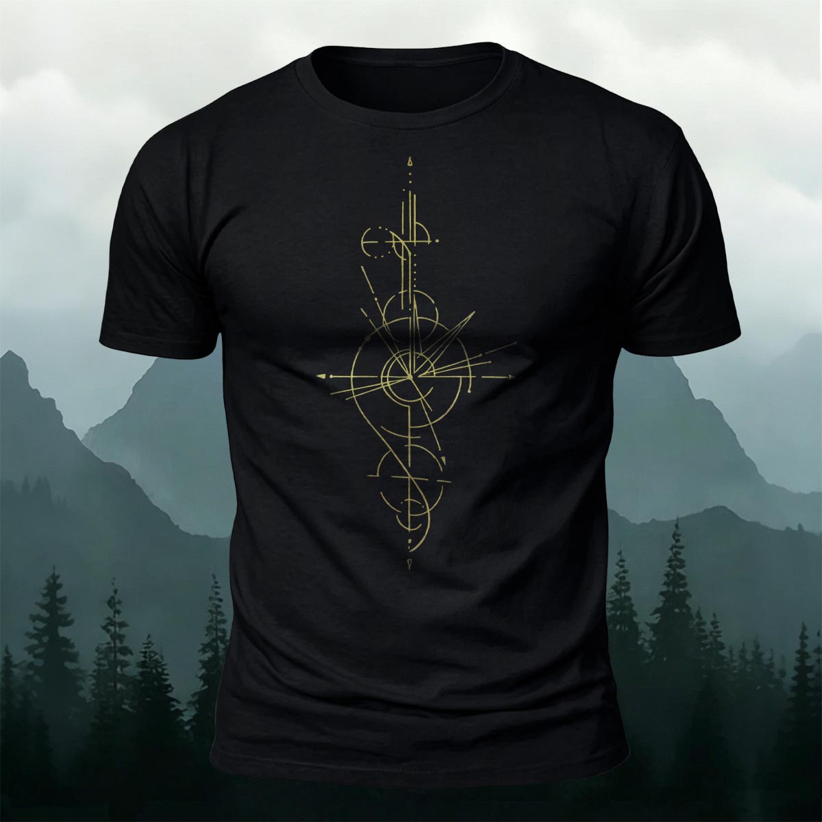 Geometric Line Simple Casual Short-Sleeve T-Shirt