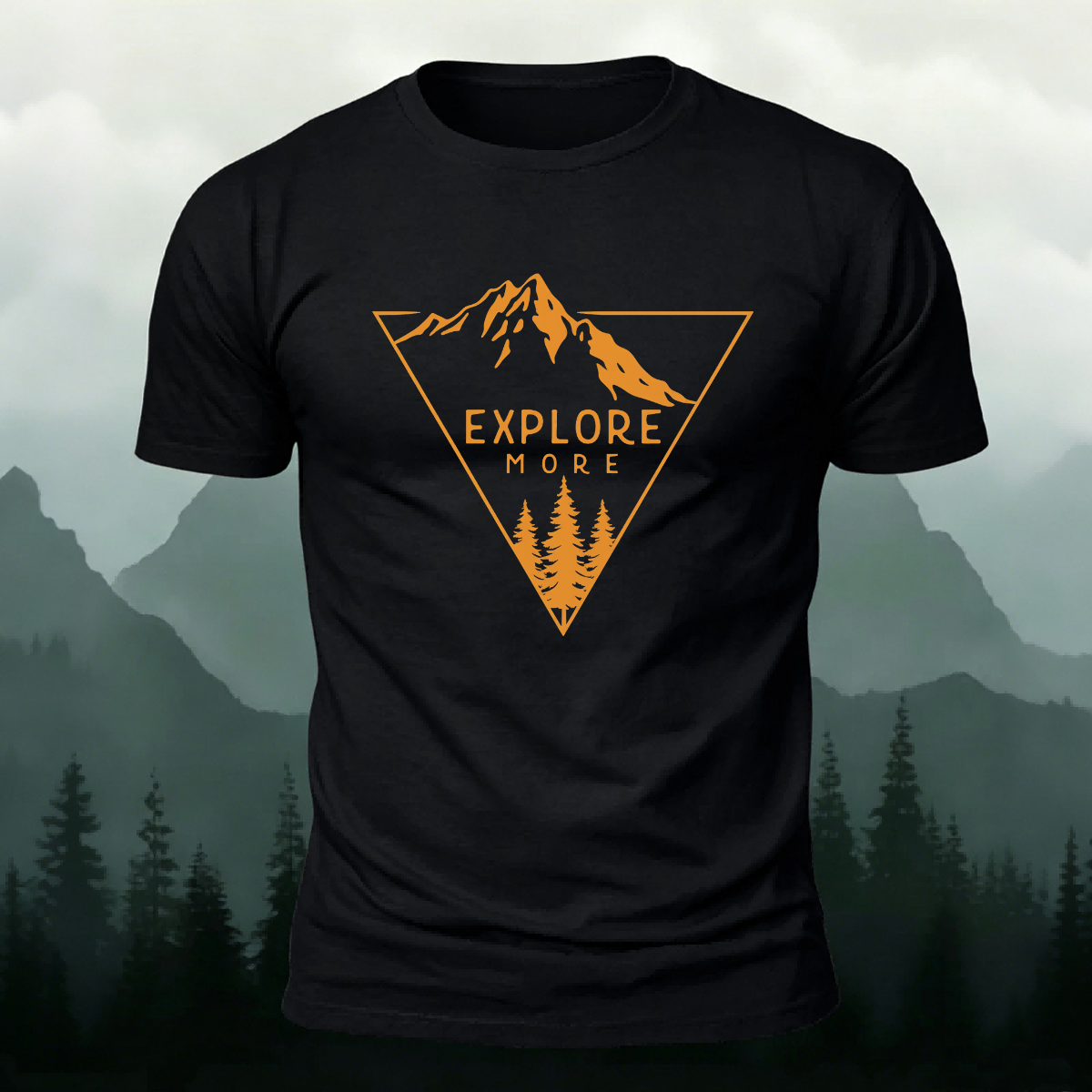 Explore More Letter Outdoor Skin-friendly T-shirts