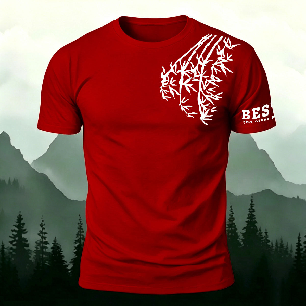 Bamboo Letter Minimalist Fashion Premium Cotton Tee