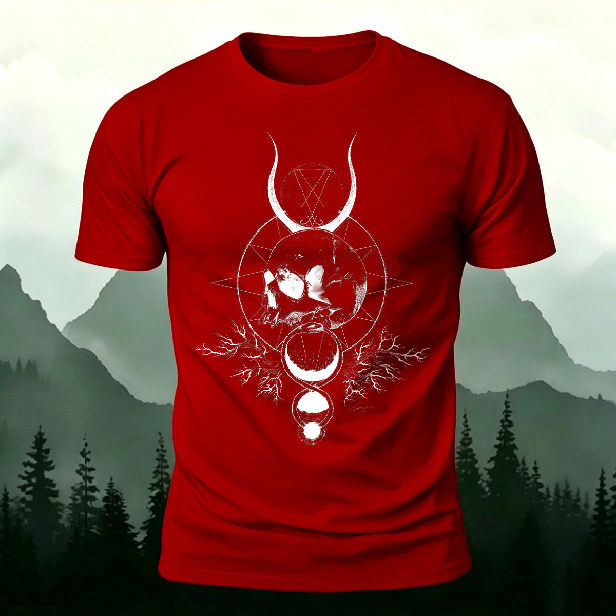 Creative Skull Ring Graphic Skin-Friendly T-Shirt