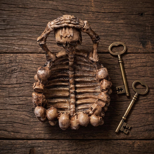 Resin Gothic Skull Desktop Ashtray