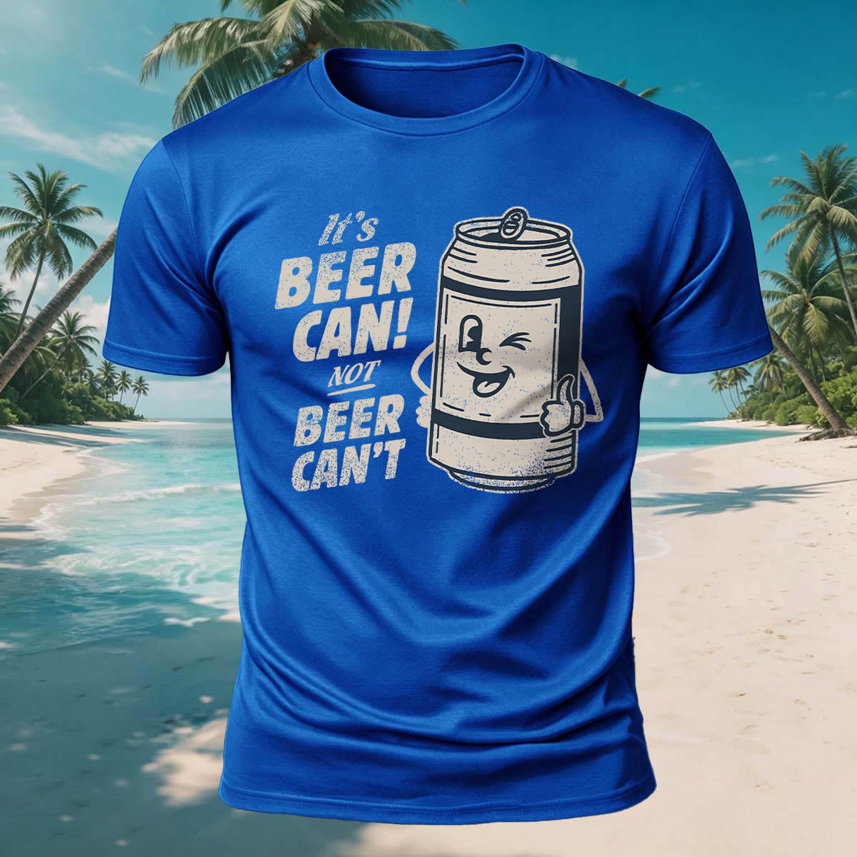 Soda Can Print Versatile Breathable Cotton T-Shirt