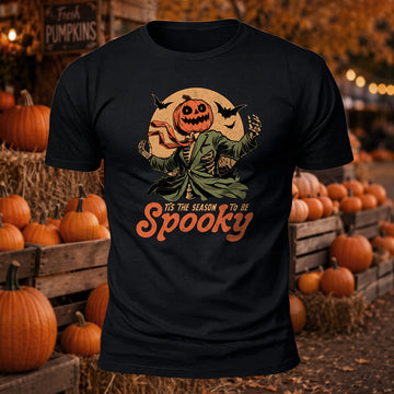 Spooky Season Printed Short Sleeve T-Shirt