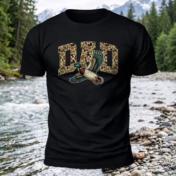 Premium Cotton Camo Dad Printed T-Shirt