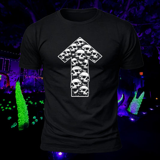 Premium Cotton Arrow Skull Printed T-Shirt