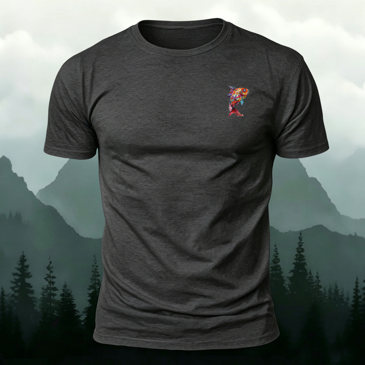 Colorful Fish Minimalist Fashion Skin-Friendly T-Shirt