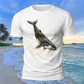 Creative Whale Art Print 100% Cotton Soft-Touch T-Shirt