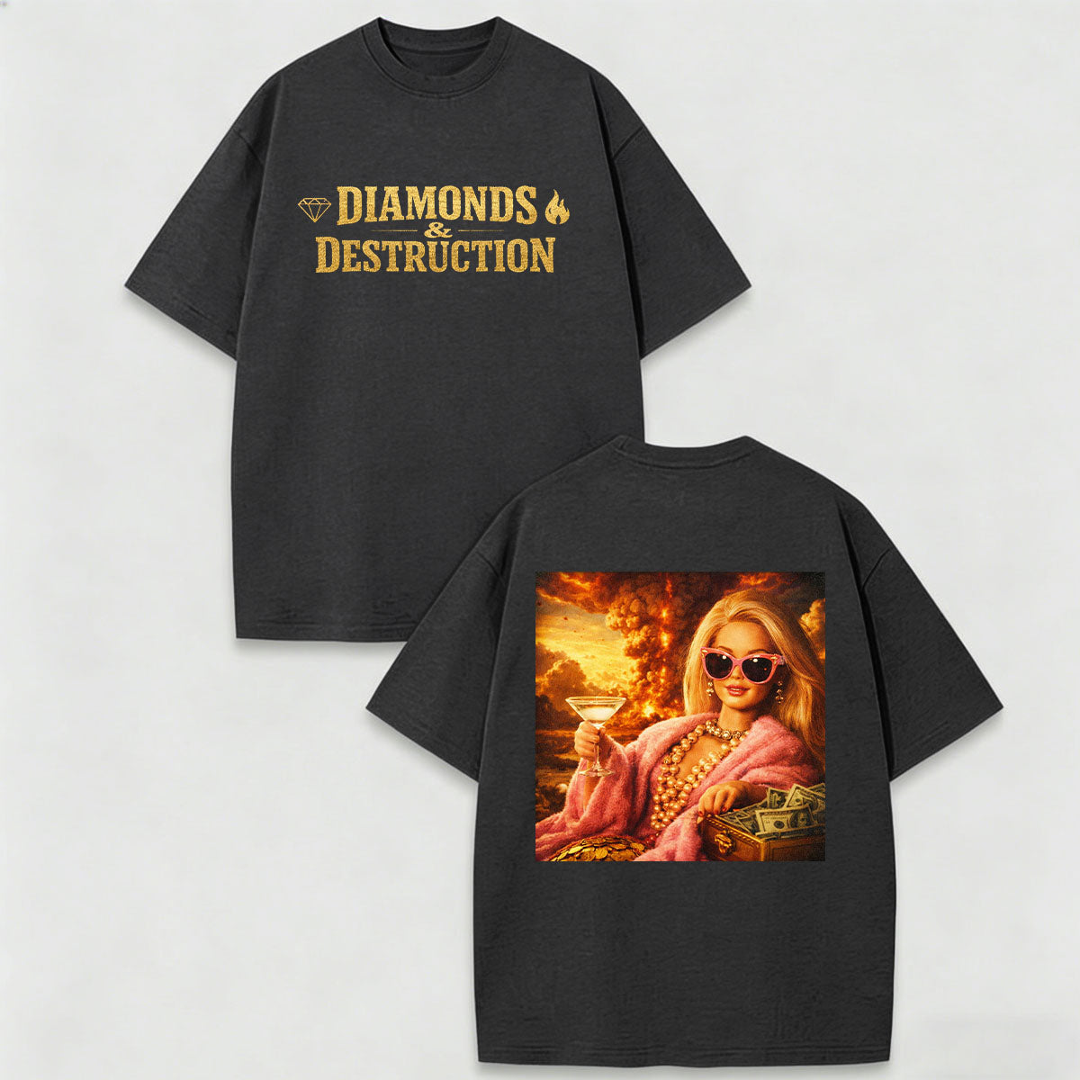 Meme Exploding World Pure Cotton Printed T-Shirt