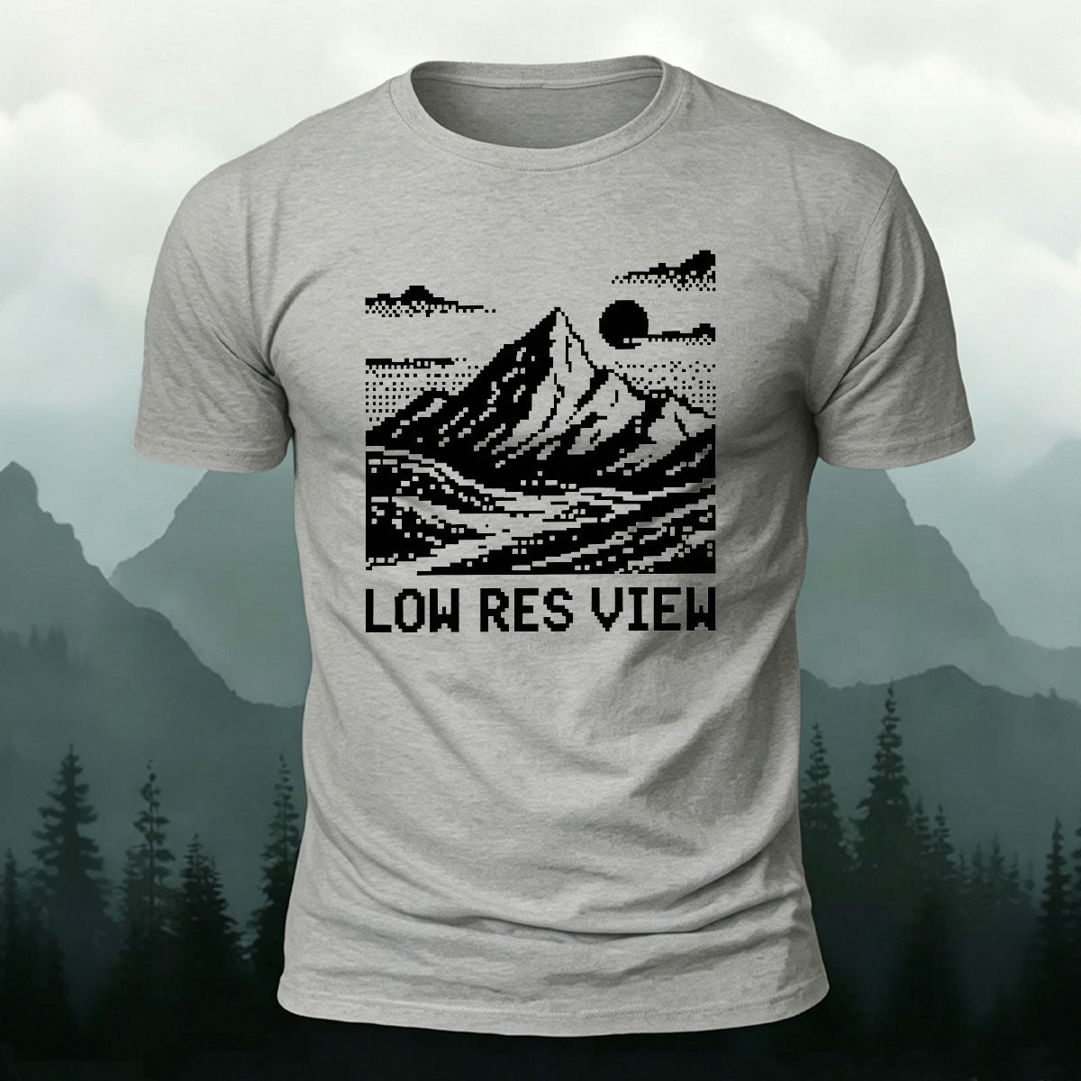Landscape Pattern Mountain Style Comfortable T-shirt