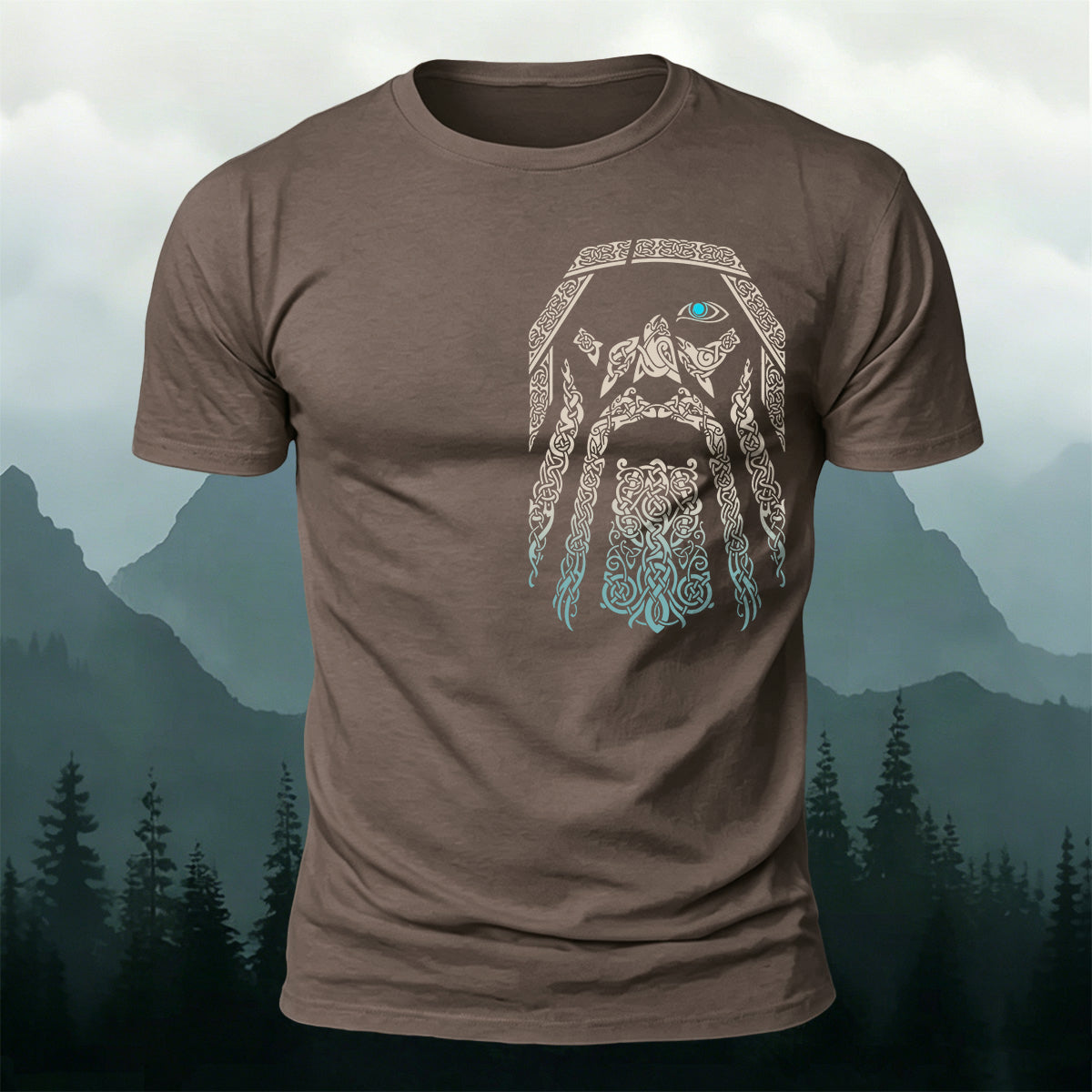 Norse Mythology Art Totem Premium Cotton T-Shirt CO