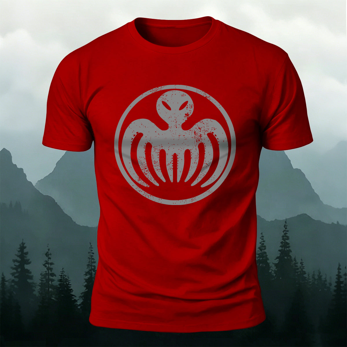 Funny Octopus Totem Print Casual Outdoor Cotton T-Shirt